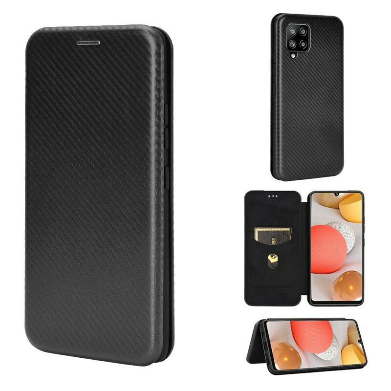 Flip Cover Samsung Galaxy A42 5G Fibre Carbone