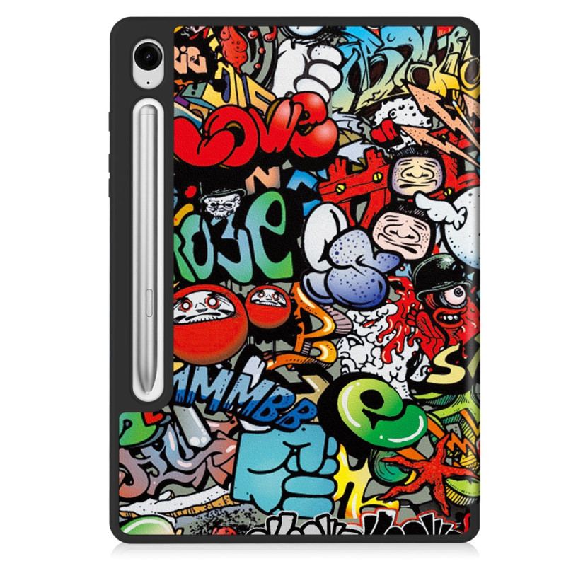 Smart Case Samsung Galaxy Tab S9 / Tab S9 FE Porte-Stylet Graffitis