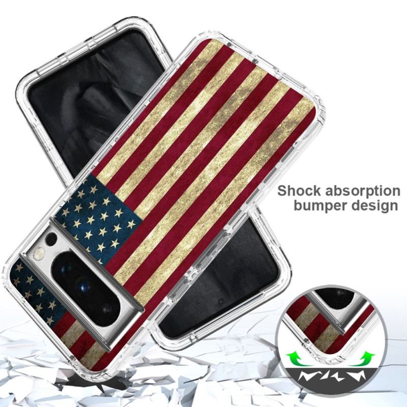 Coque Google Pixel 8 Pro Renforcée Drapeau Américain