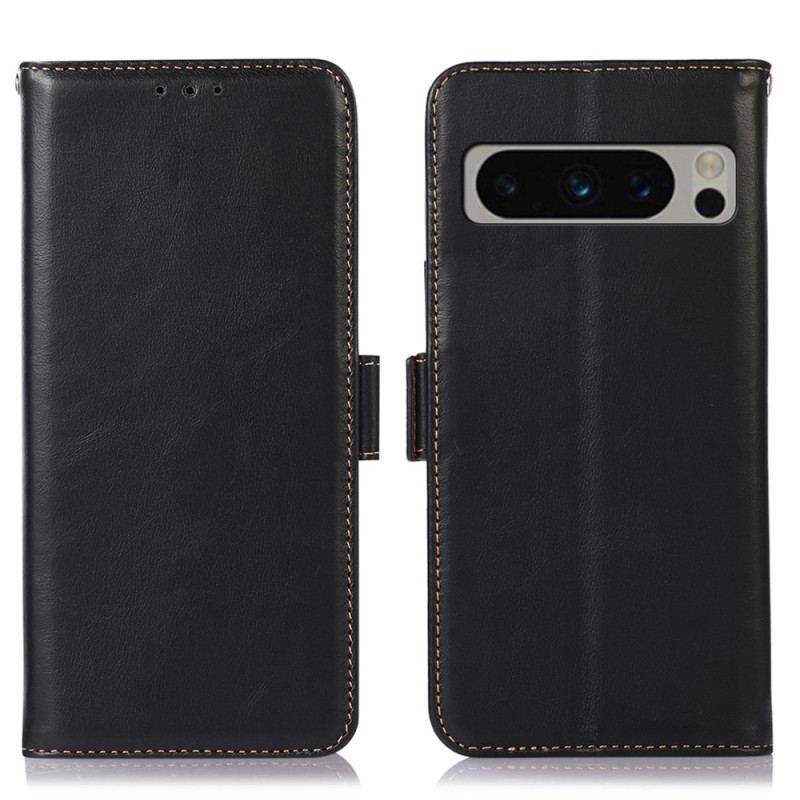 Flip Cover Google Pixel 8 Pro RFID Cuir Véritable