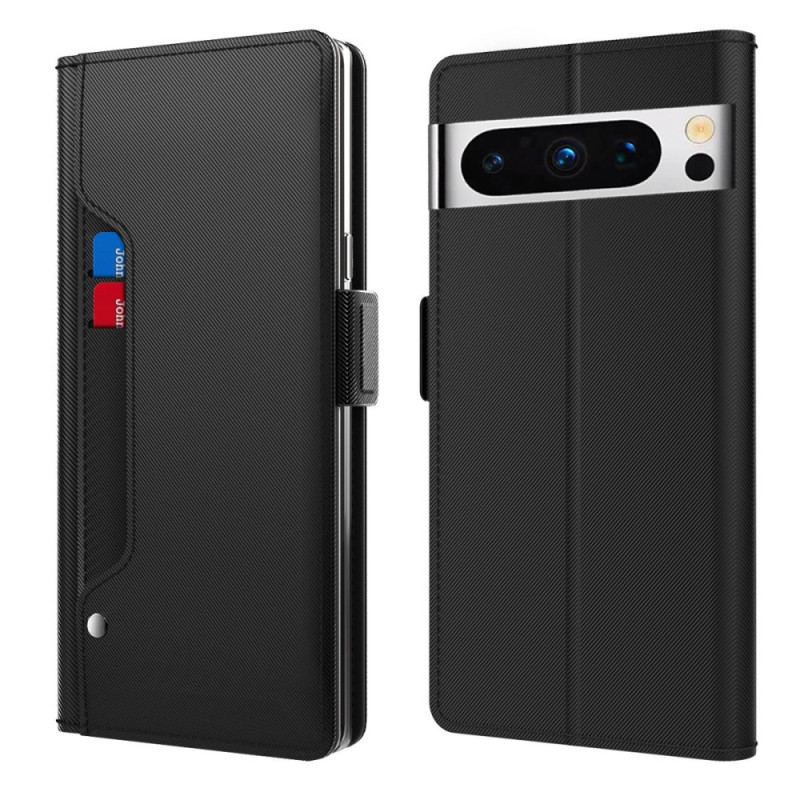 Housse Google Pixel 8 Pro Miroir et Porte-Cartes Amovible