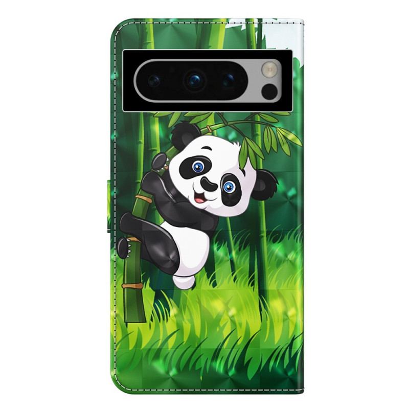 Housse Google Pixel 8 Pro Panda Bambou à lanière