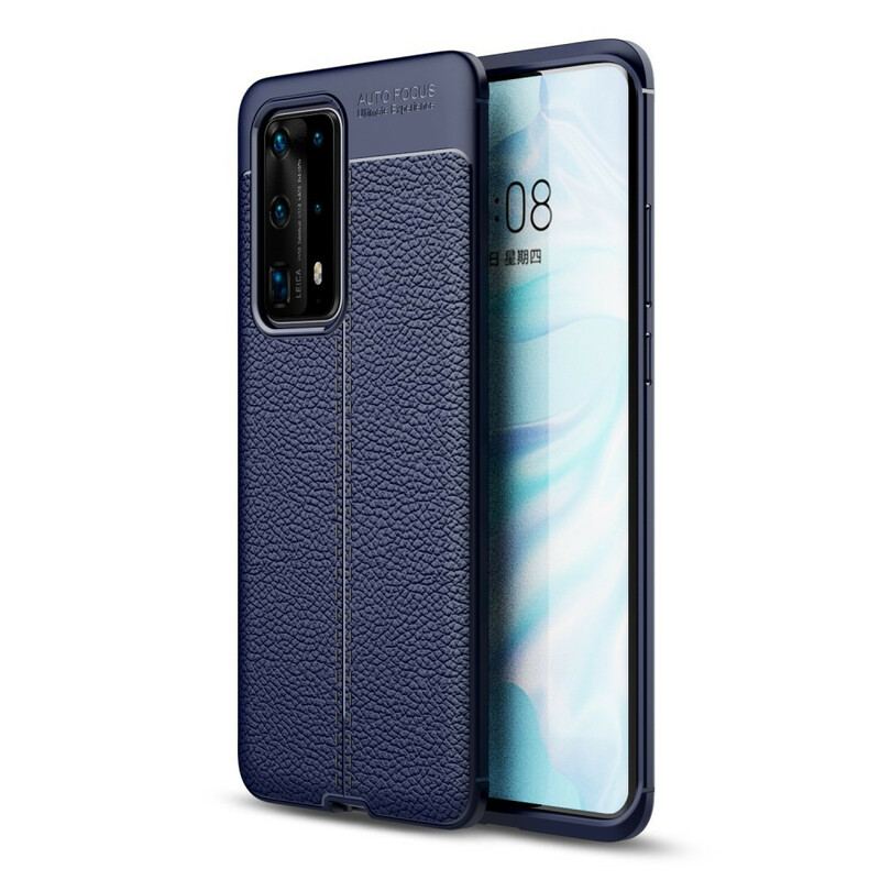 Coque Huawei P40 Pro Plus Texture Fibre Carbone Flexible