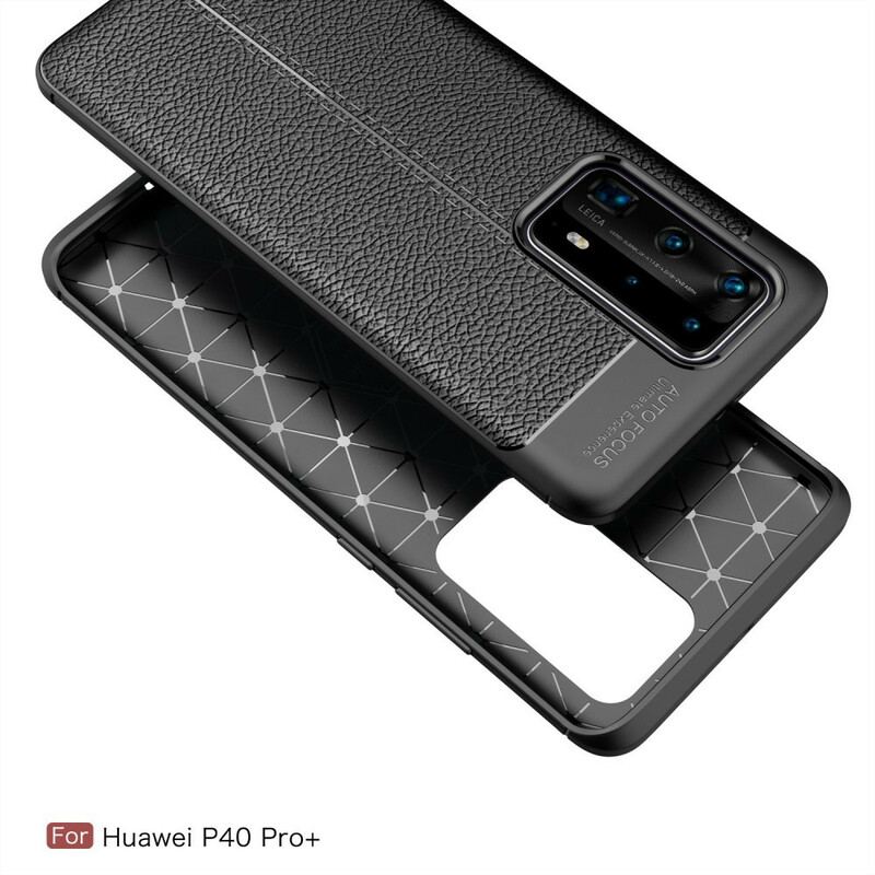 Coque Huawei P40 Pro Plus Texture Fibre Carbone Flexible