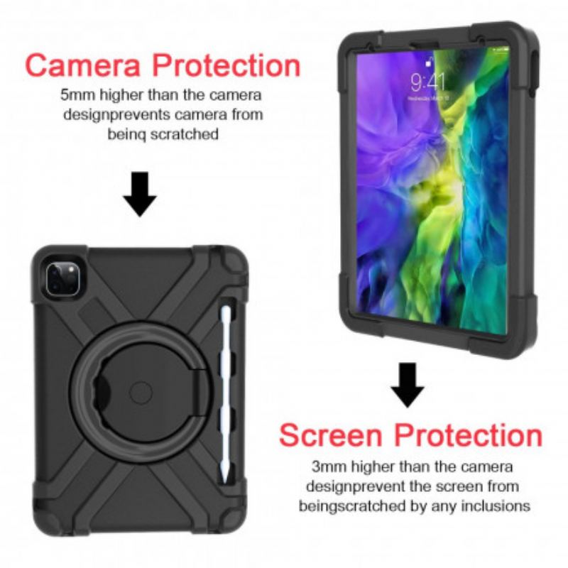 Coque iPad Air (2022) (2020) / Pro 11" Ultra Résistante Anneau-Support Rotatif