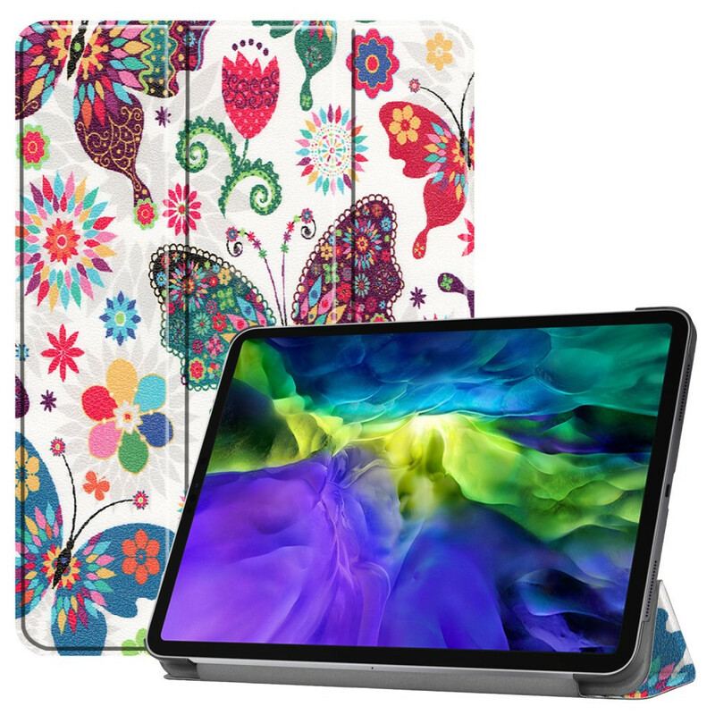 Smart Case iPad Pro 11" (2020) (2018) Papillons et Fleurs Rétros