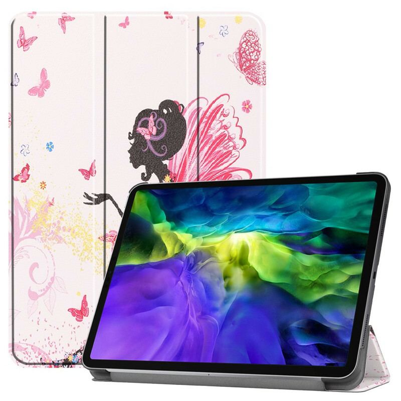 Smart Case iPad Pro 11" (2020) (2018) Simili Cuir Fée Florale