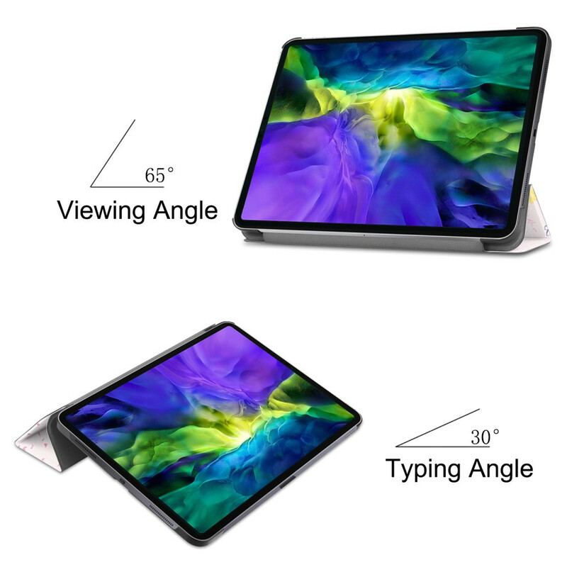 Smart Case iPad Pro 11" (2020) (2018) Simili Cuir Fée Florale