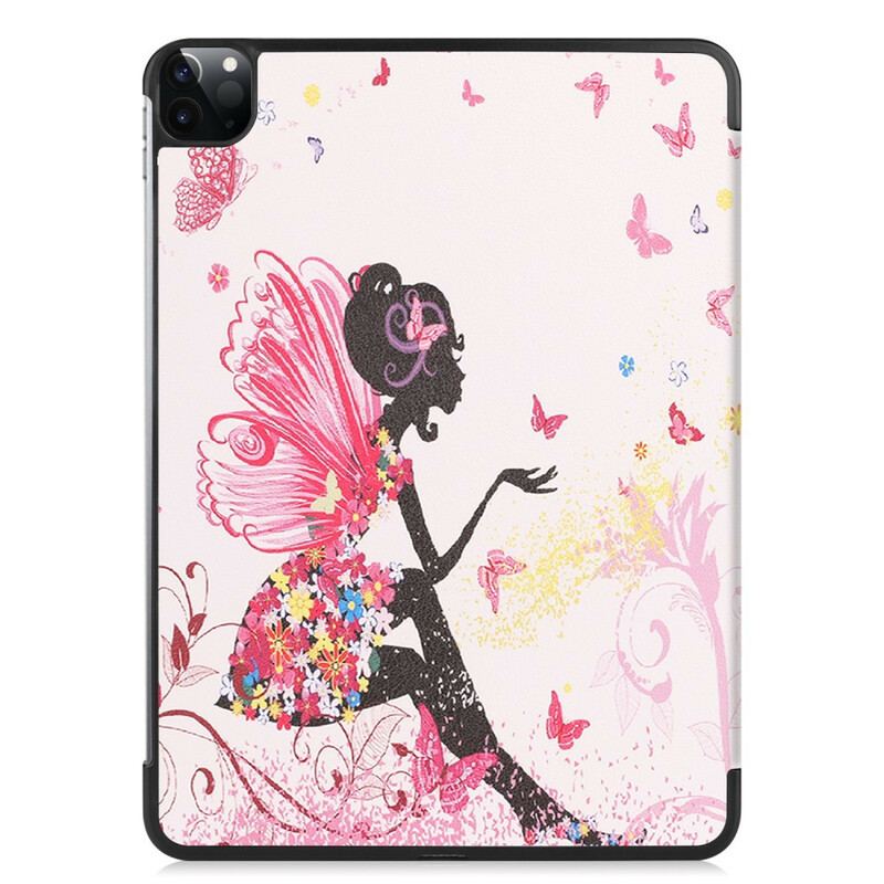 Smart Case iPad Pro 11" (2020) (2018) Simili Cuir Fée Florale