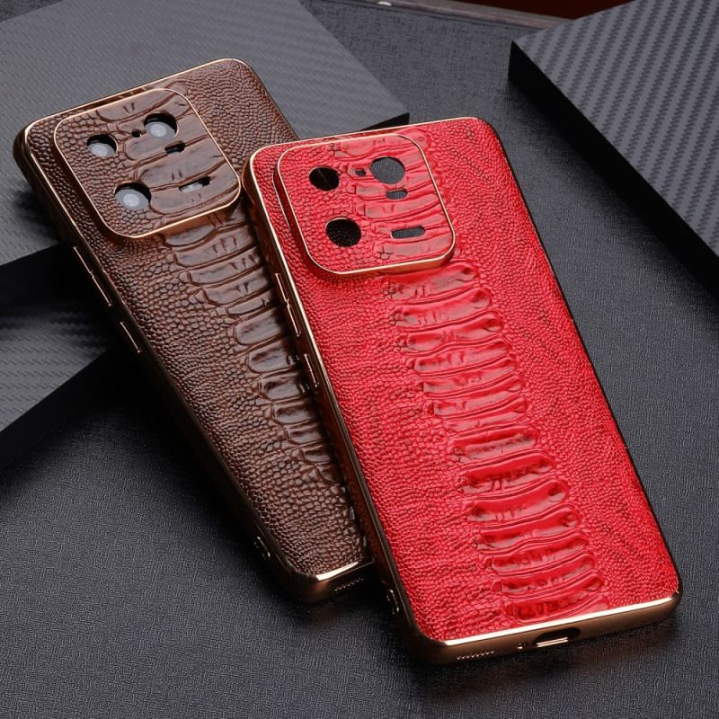 Coque Xiaomi 13 Pro Cuir Véritable Style Crocodile