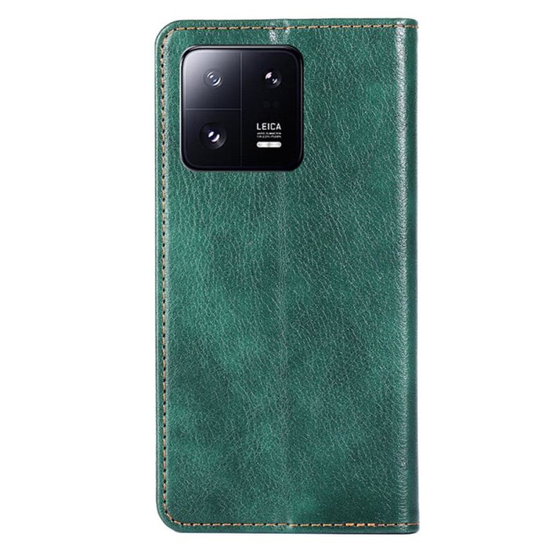 Flip Cover Xiaomi 13 Pro Simili Cuir Coutures