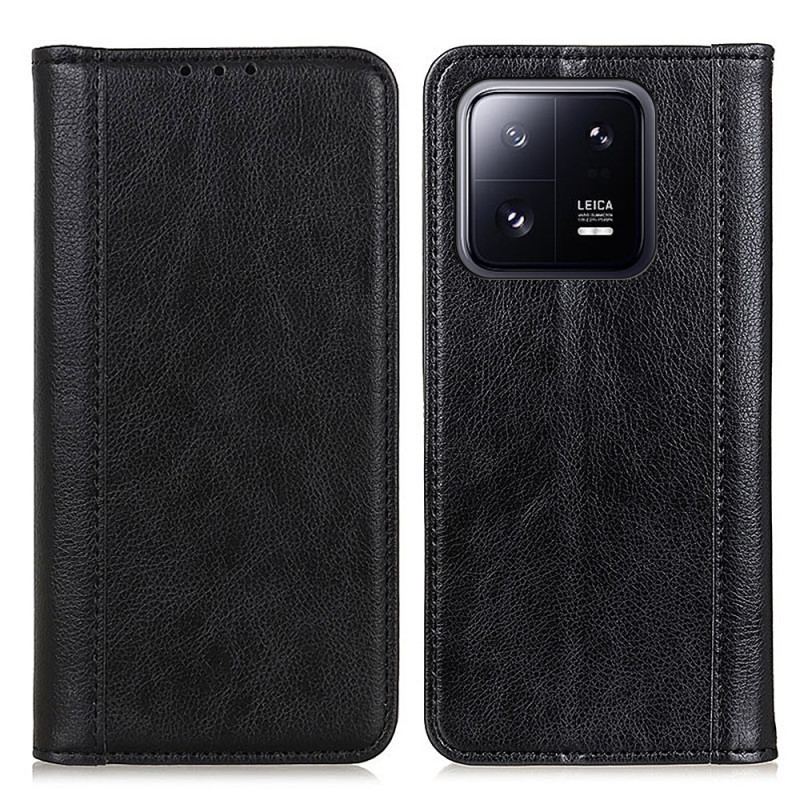 Flip Cover Xiaomi 13 Pro Version Colorée Cuir Fendu