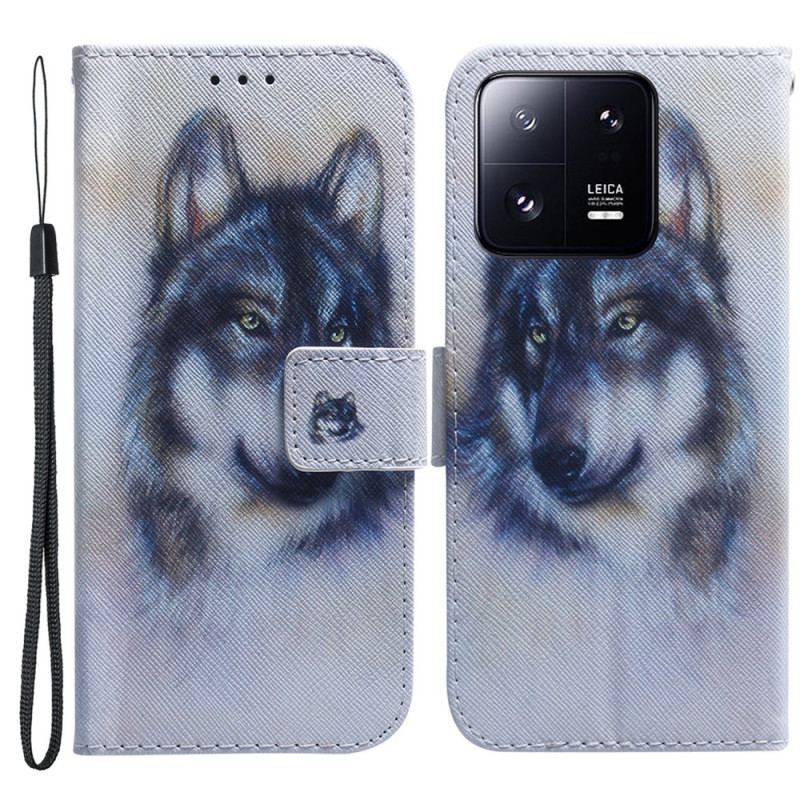 Housse Xiaomi 13 Pro Chien Aquarelle à Lanière