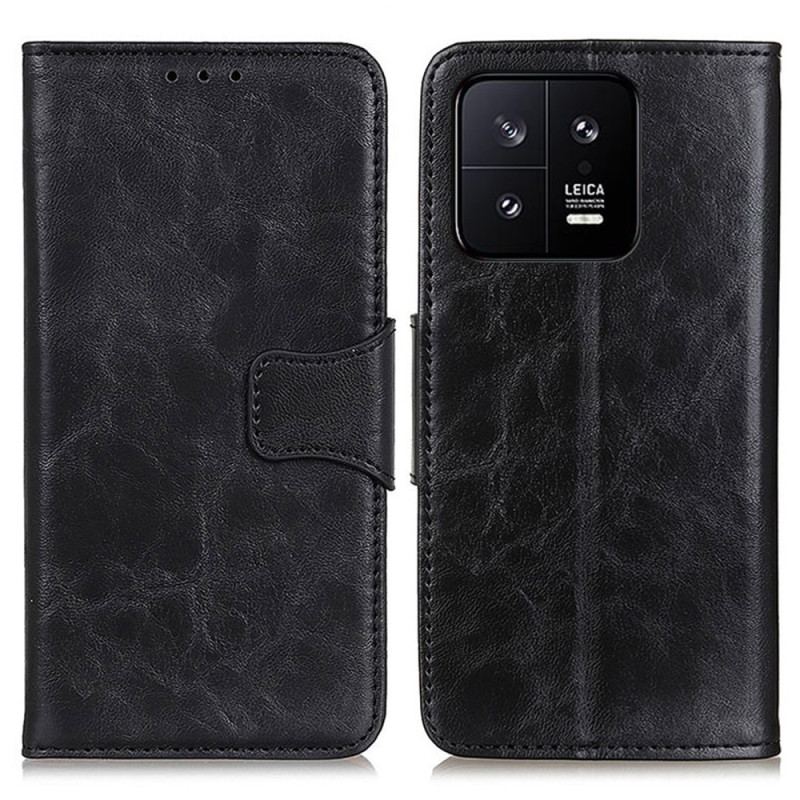 Housse Xiaomi 13 Pro Cuir Fendu Fermoir Réversible