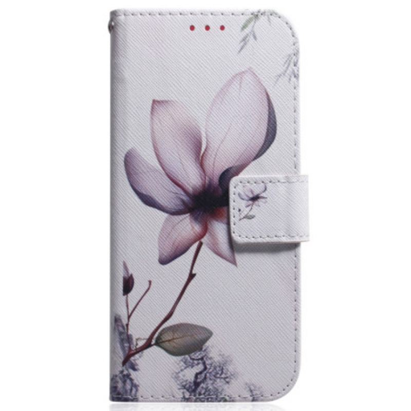 Housse Xiaomi 13 Pro Fleur Rose à Lanière