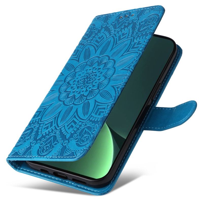 Housse Xiaomi 13 Pro Mandala Soleil avec Lanière