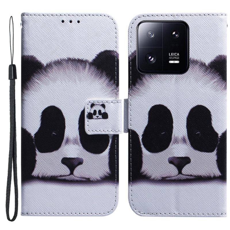 Housse Xiaomi 13 Pro Panda à Lanière