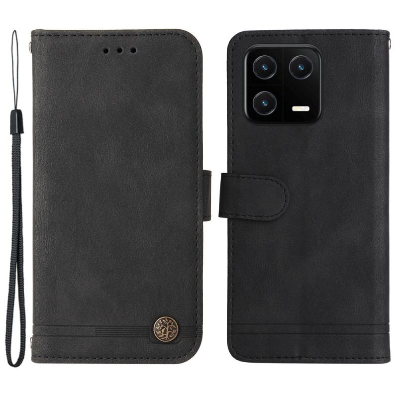 Housse Xiaomi 13 Pro Style Cuir avec Rivet Décoratif