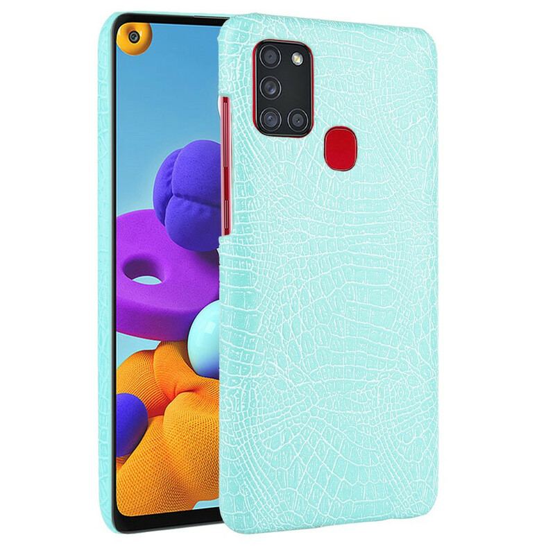 Coque Samsung Galaxy A21s Effet Peau de Crocodile