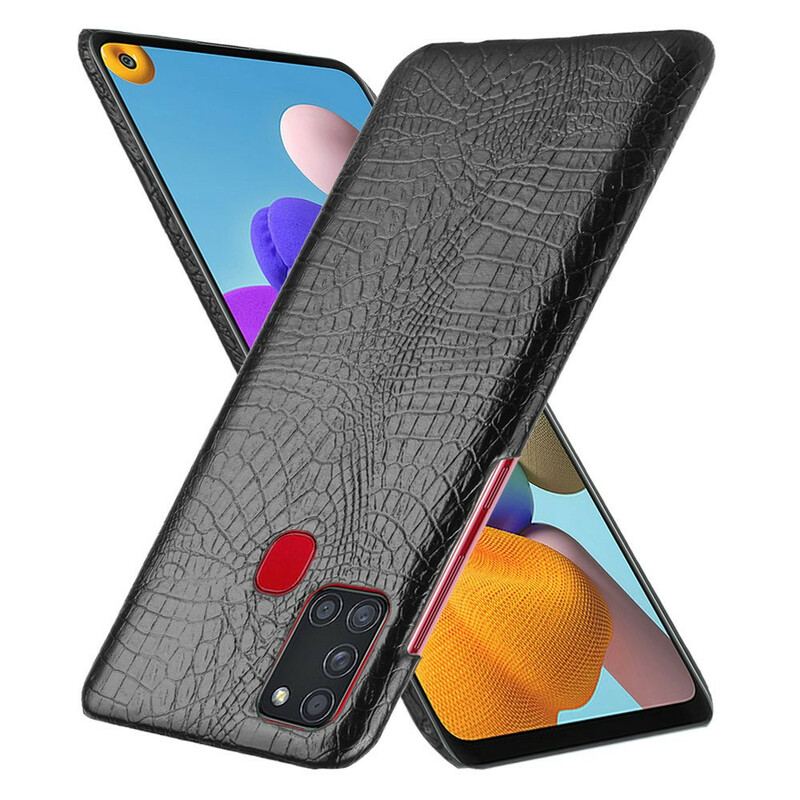 Coque Samsung Galaxy A21s Effet Peau de Crocodile