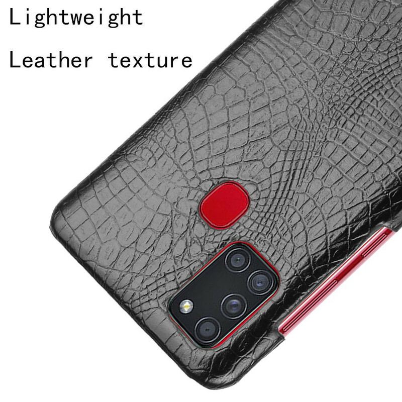 Coque Samsung Galaxy A21s Effet Peau de Crocodile