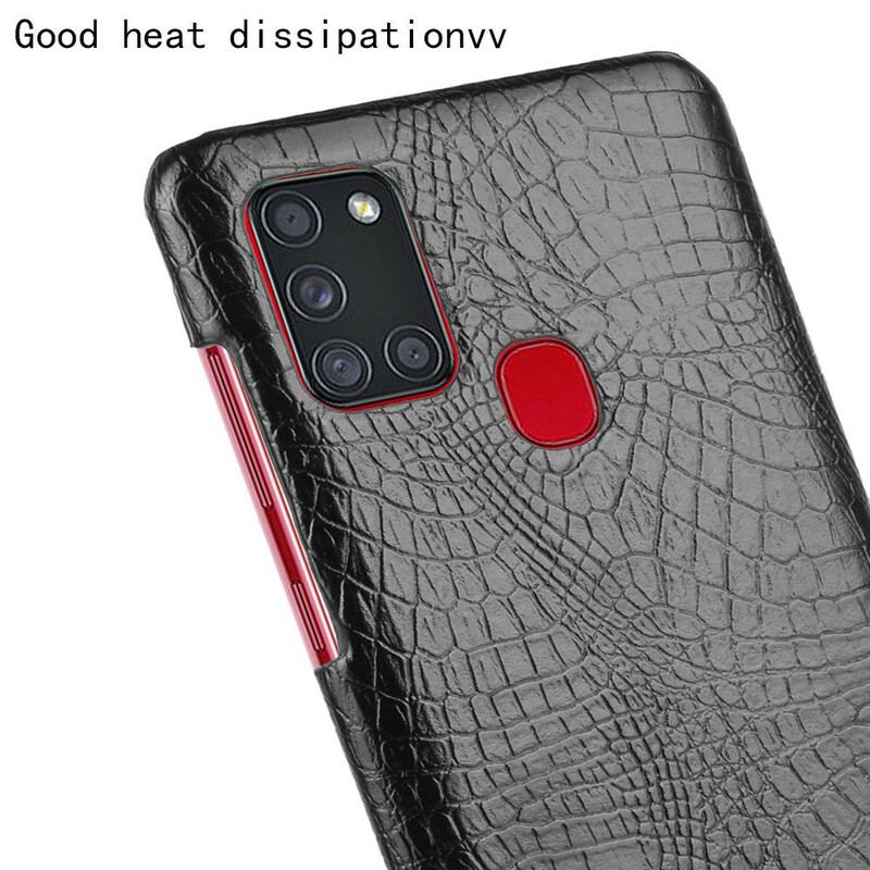 Coque Samsung Galaxy A21s Effet Peau de Crocodile