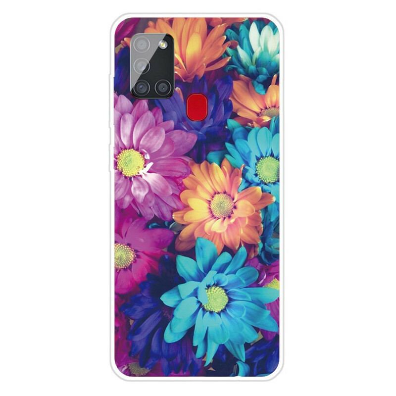 Coque Samsung Galaxy A21s Flexible Fleurs