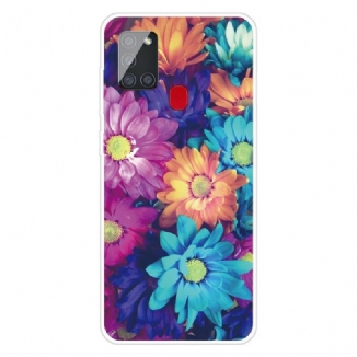 Coque Samsung Galaxy A21s Flexible Fleurs