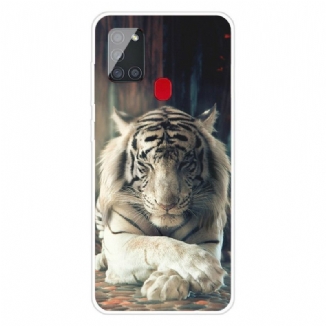 Coque Samsung Galaxy A21s Flexible Tigre