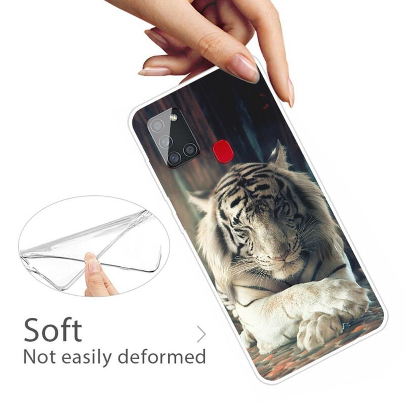 Coque Samsung Galaxy A21s Flexible Tigre