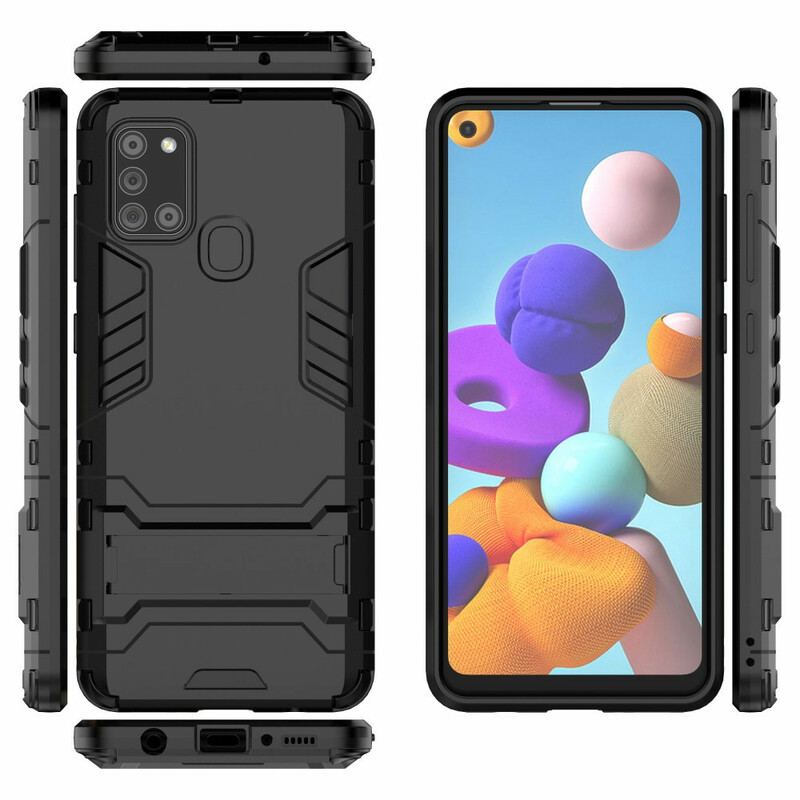 Coque Samsung Galaxy A21s Languette Ultra Résistante