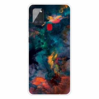 Coque Samsung Galaxy A21s Nuages Colorés