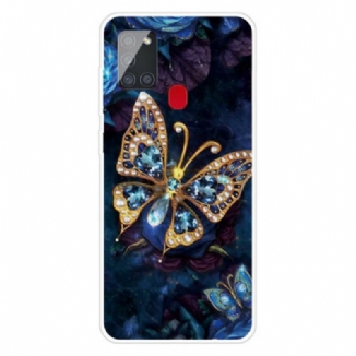 Coque Samsung Galaxy A21s Papillons Variés