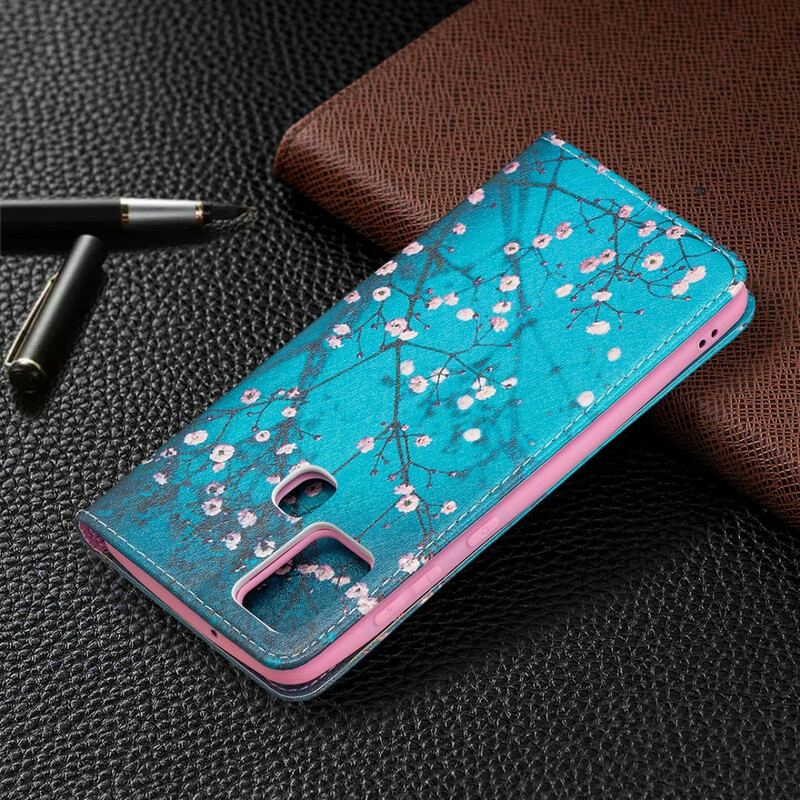 Flip Cover Samsung Galaxy A21s Branches Fleuries