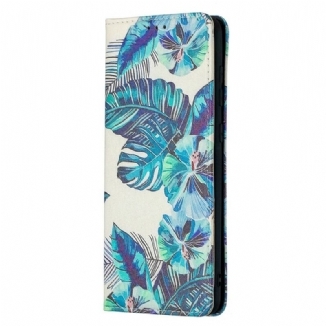 Flip Cover Samsung Galaxy A21s Feuilles