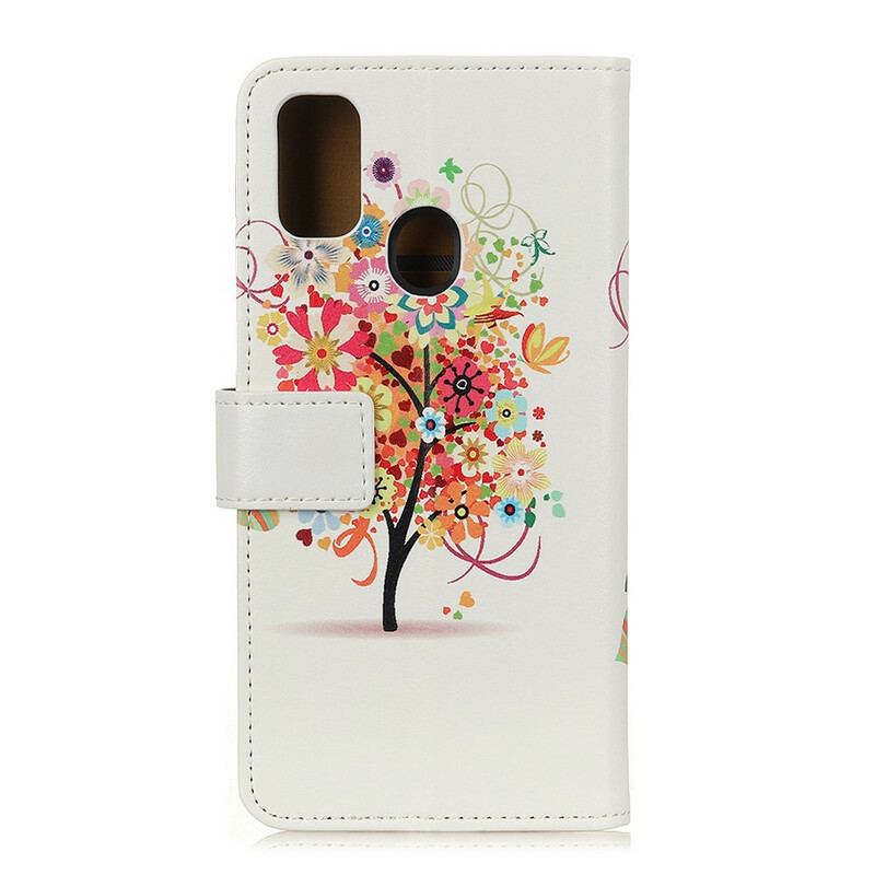 Housse Samsung Galaxy A21s Arbre Fleuri