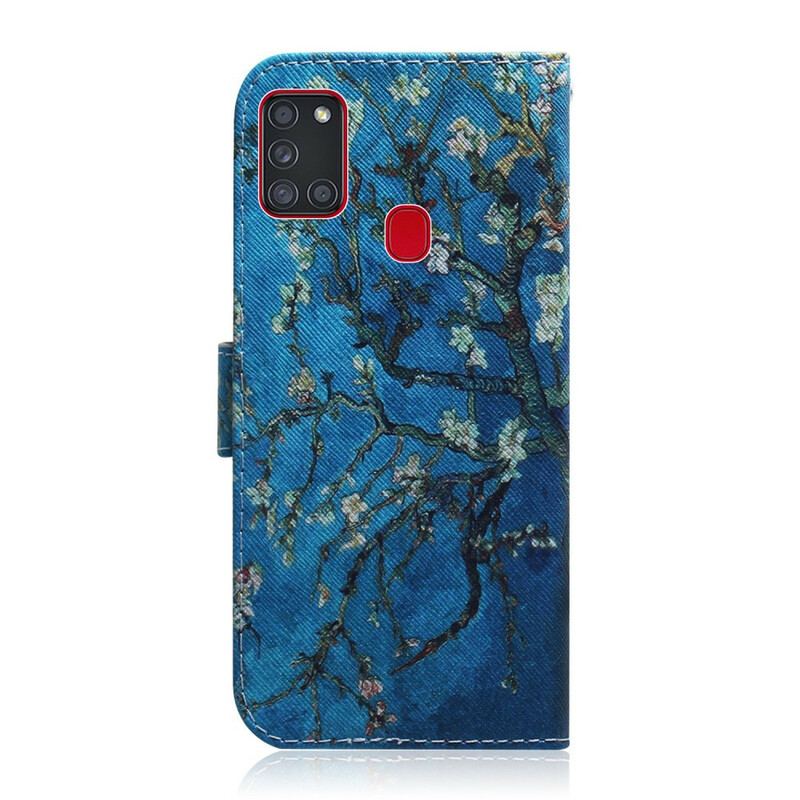 Housse Samsung Galaxy A21s Branche d'Arbre Fleuri