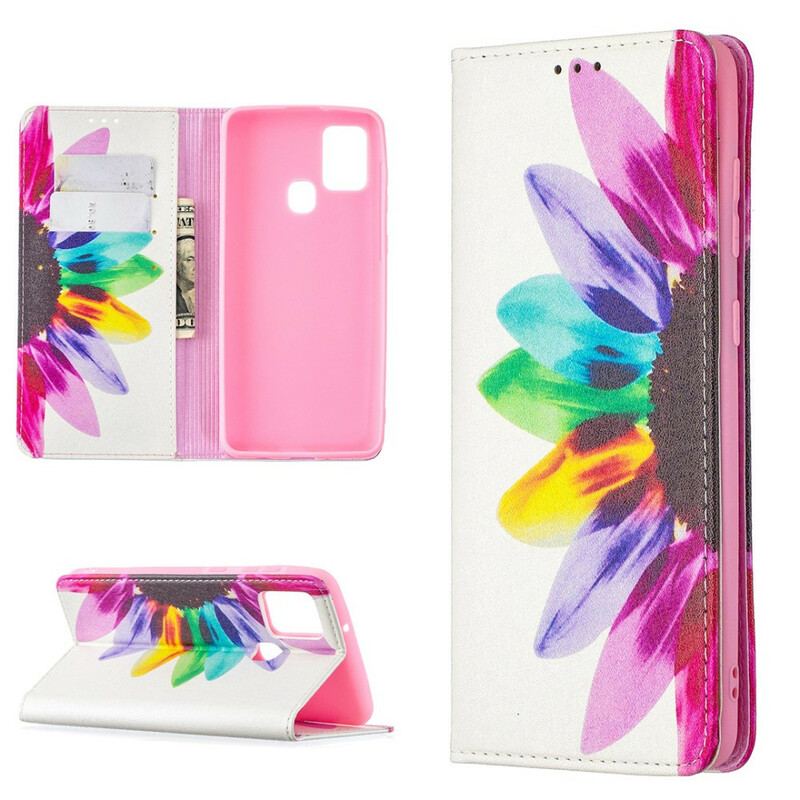 Housse Samsung Galaxy A21s Fleur Aquarelle