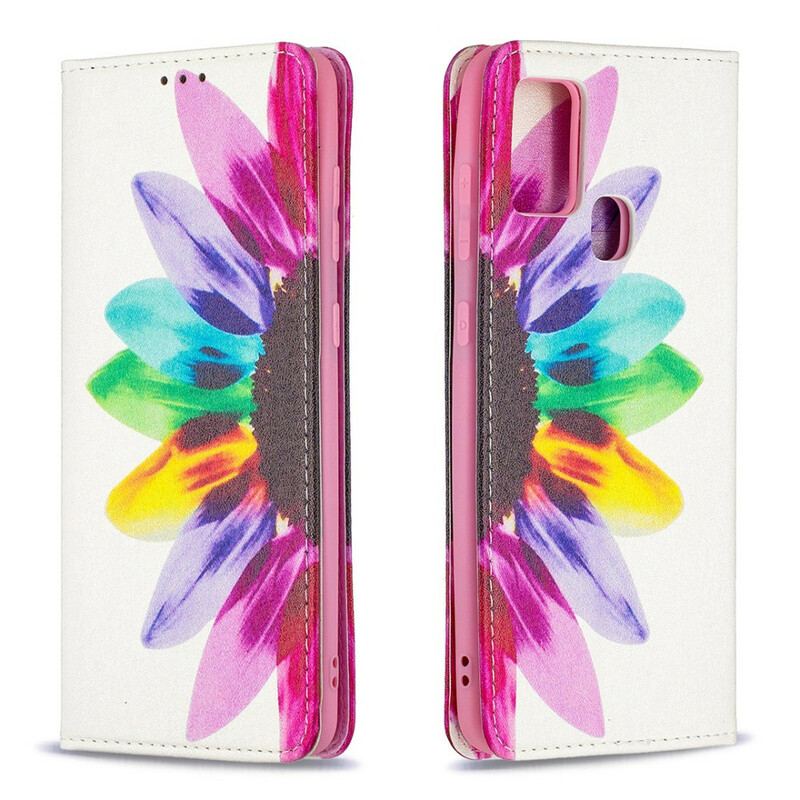 Housse Samsung Galaxy A21s Fleur Aquarelle