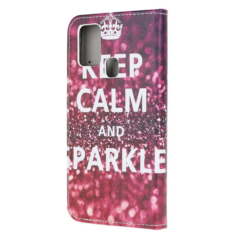 Housse Samsung Galaxy A21s Keep Calm and Sparkle