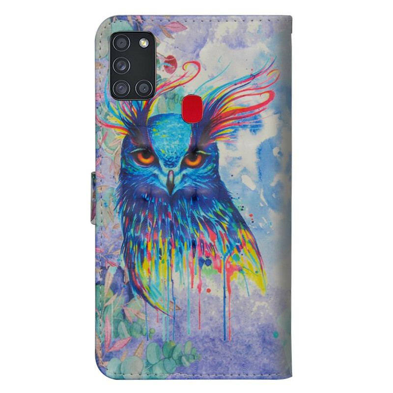 Housse Samsung Galaxy A21s Oiseau Aquarelle