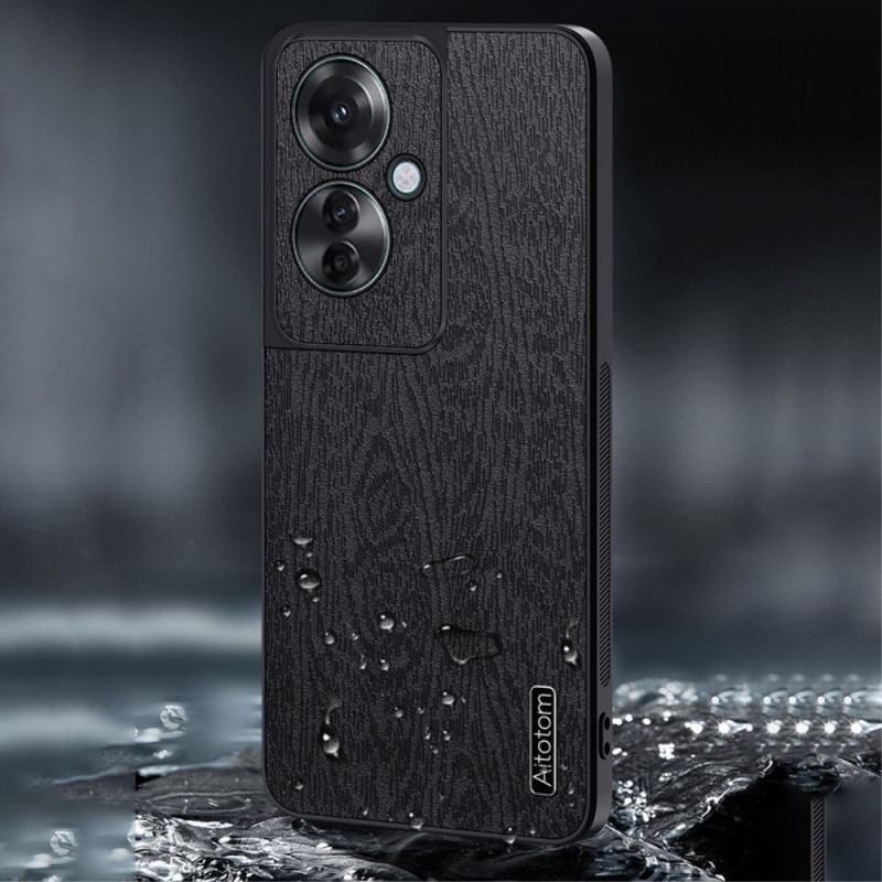 Coque Oppo Reno 11F 5G Simili Cuir Effet Bois