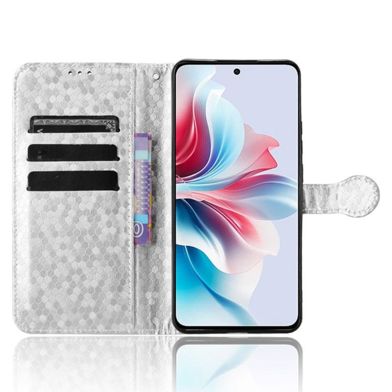 Housse Oppo Reno 11F Points Brillants Lanière