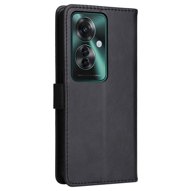 Housse Oppo Reno 11F Simili Cuir Uni à Lanière