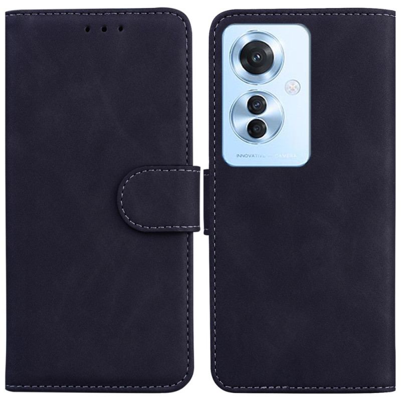 Housse Oppo Reno 11F Style Cuir Mat