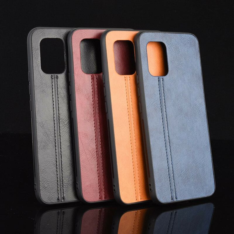 Coque Xiaomi Mi 10 Lite Effet Cuir Couture