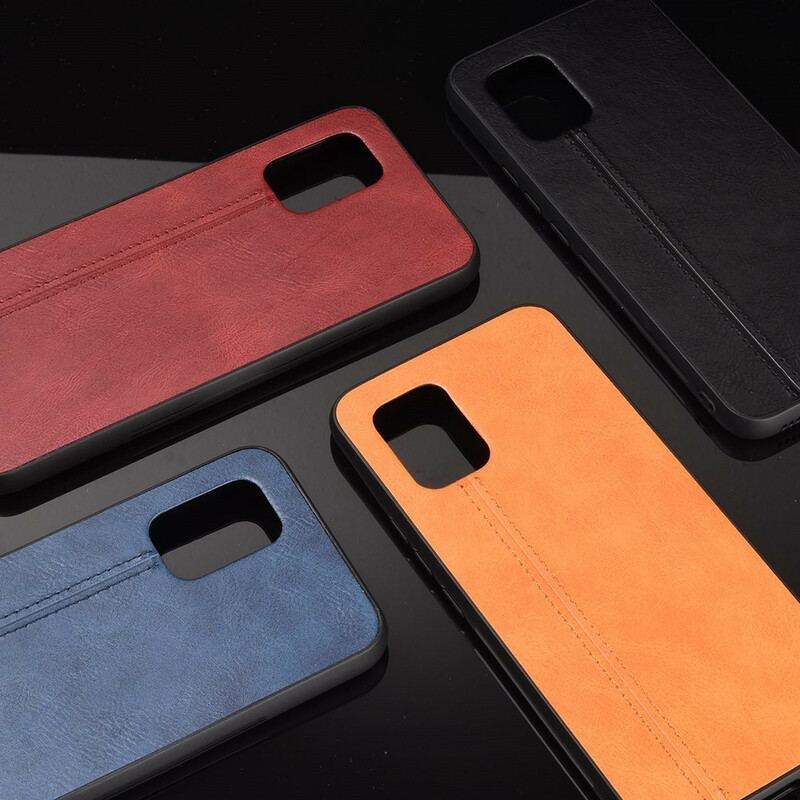 Coque Xiaomi Mi 10 Lite Effet Cuir Couture