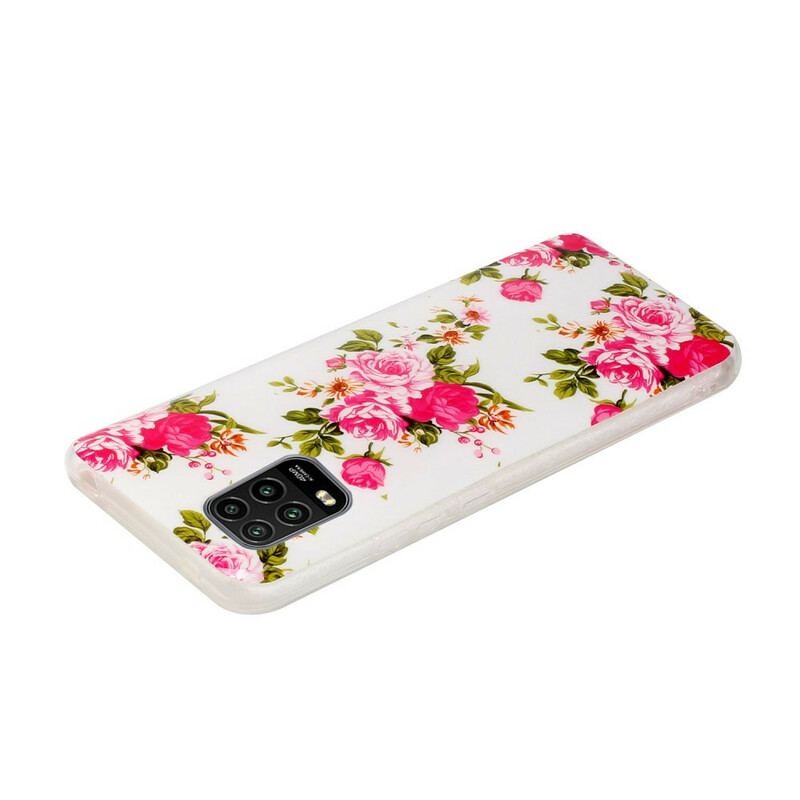 Coque Xiaomi Mi 10 Lite Fleurs Liberty Fluorescente