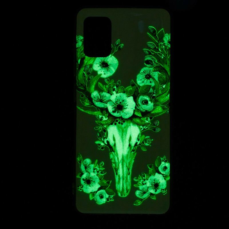 Coque Xiaomi Mi 10 Lite Wapiti Fleuri Fluorescente