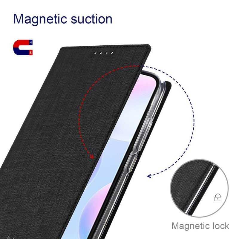 Flip Cover Xiaomi Mi 10 Lite 5G / Redmi Note 9 Pro 5G Texturée VILI DMX